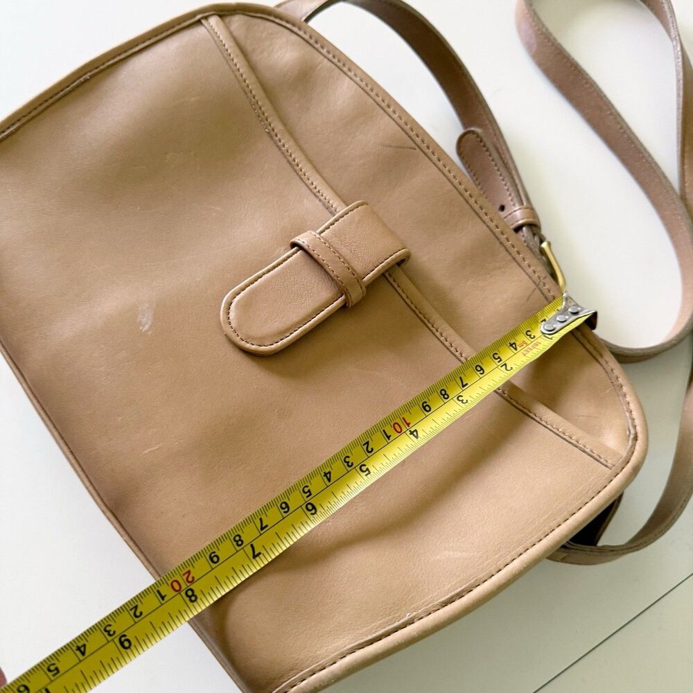 Vintage 90s Coach Brighton Leather Bag Purse British Tan Made in the USA - Picture 2 of 16